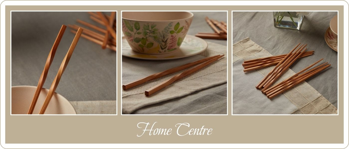 پک 12 عددی چوب غذاخوری چاپستیک هوم سنتر مدل Home Centre Bamboo